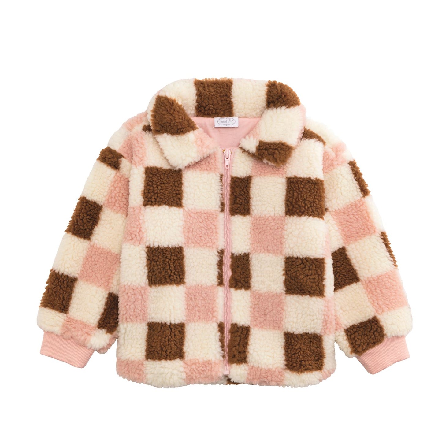Girls Sherpa Check Jacket