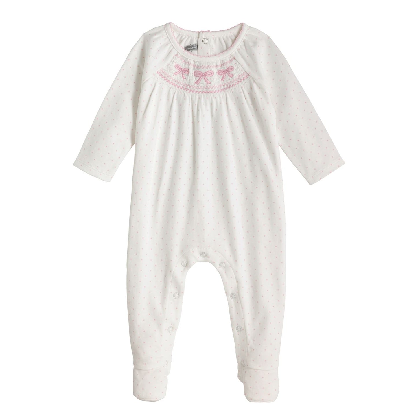 Smocked Pink Layette Sleeper