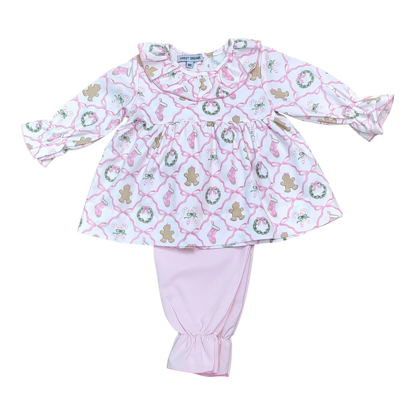Christmas Bow Trellis Pant Set