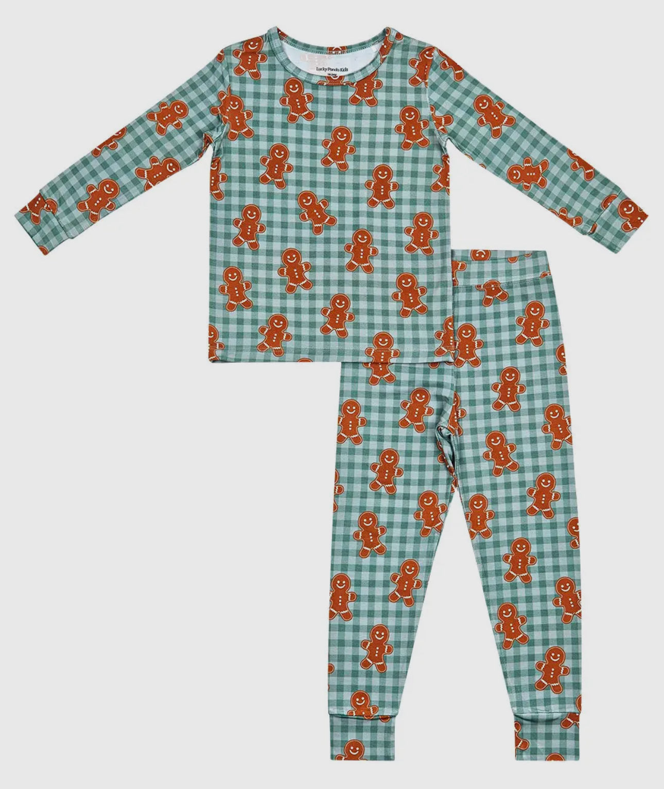 Bamboo Two Piece Set | Gingham Gingerbread