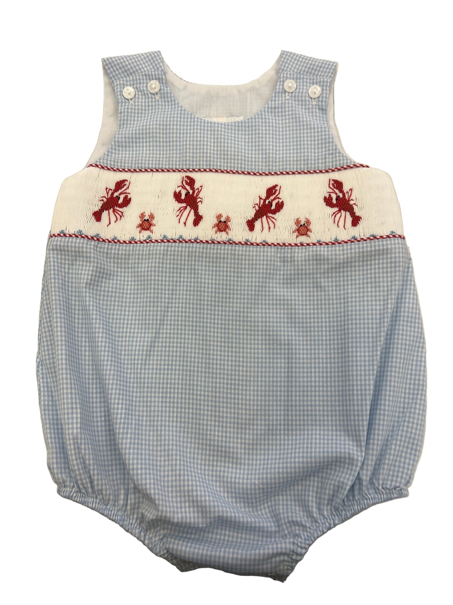 Crawfish Smocked Boy Bubble