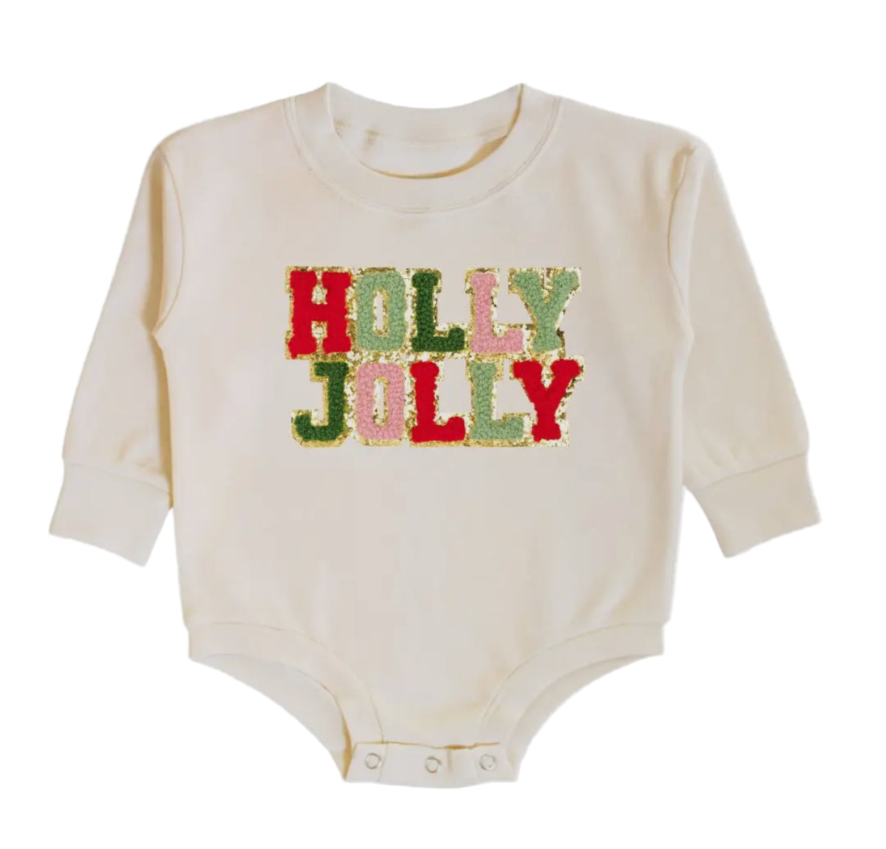Holly Jolly Patch Romper