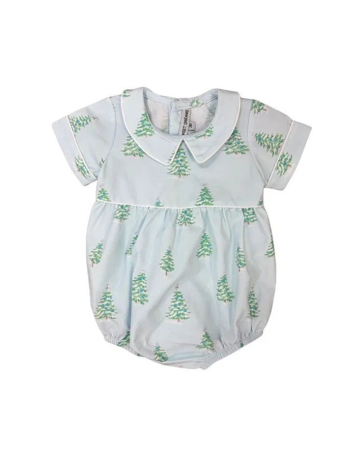 Christmas Tree Print Blue Bubble