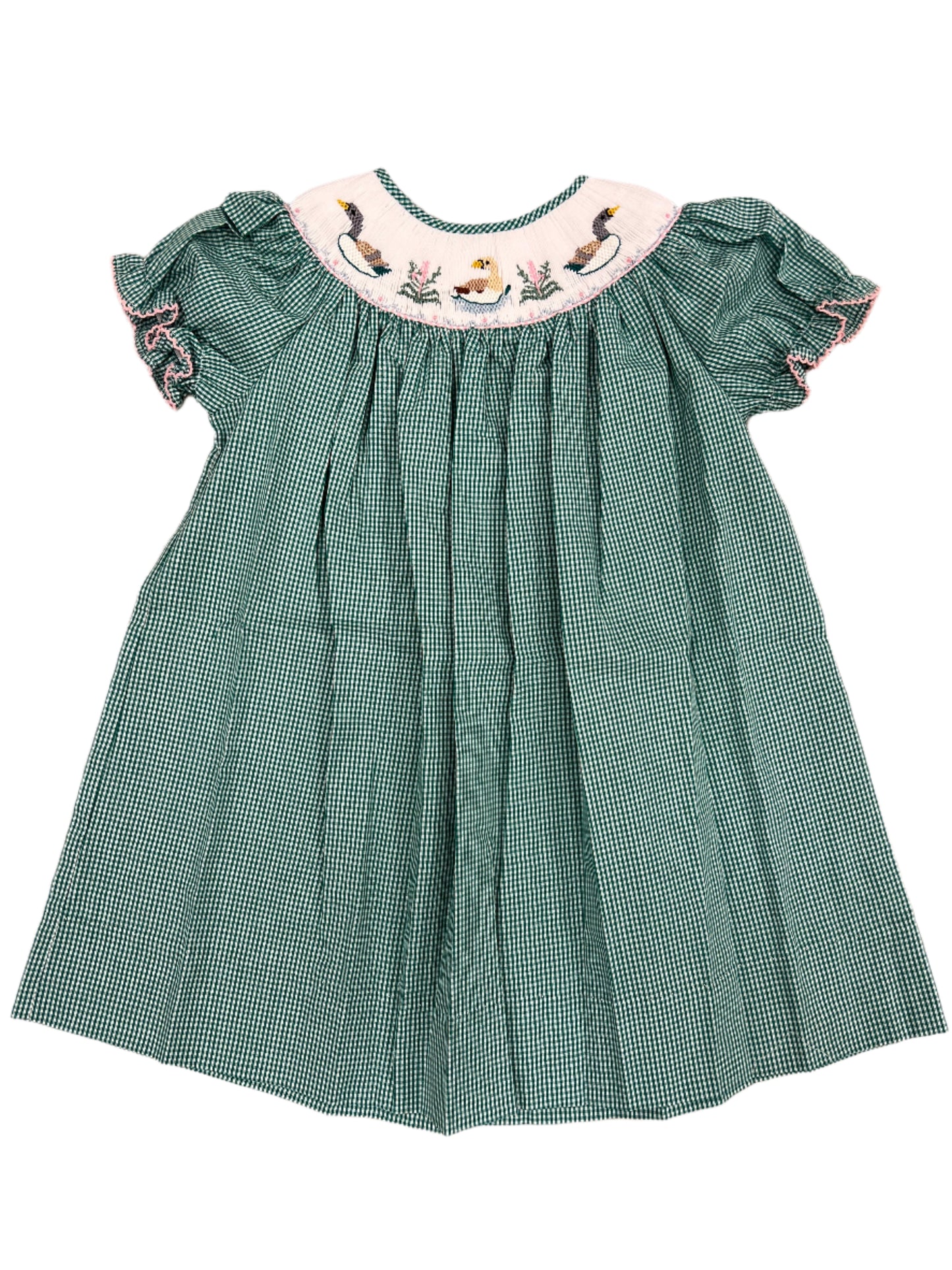 Duck Smocked Bishop Dress
