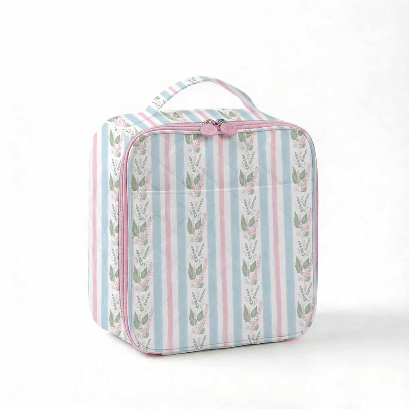 Blue Floral Stripe Lunchbox