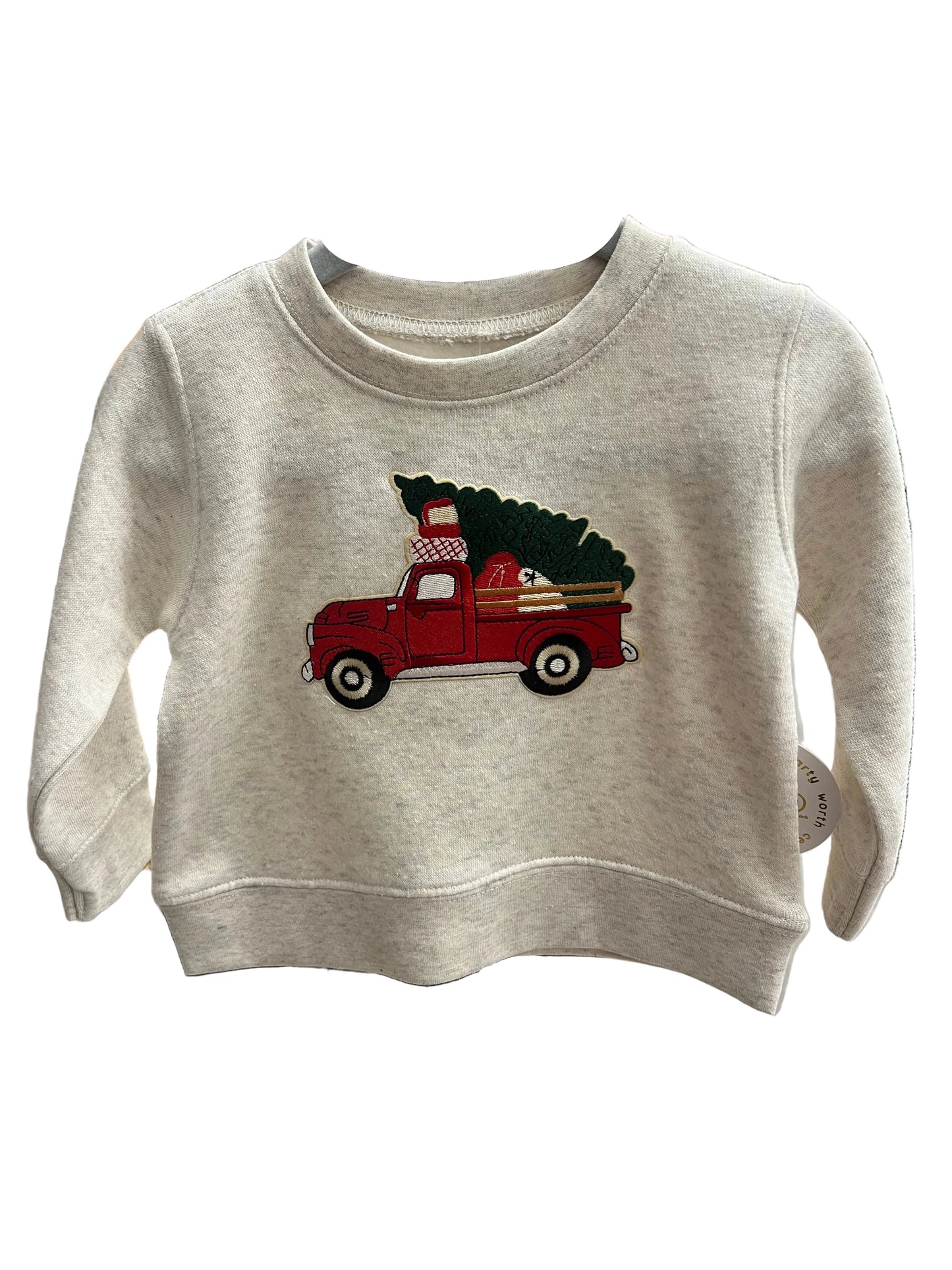 Christmas Truck Patch Sweatshirt