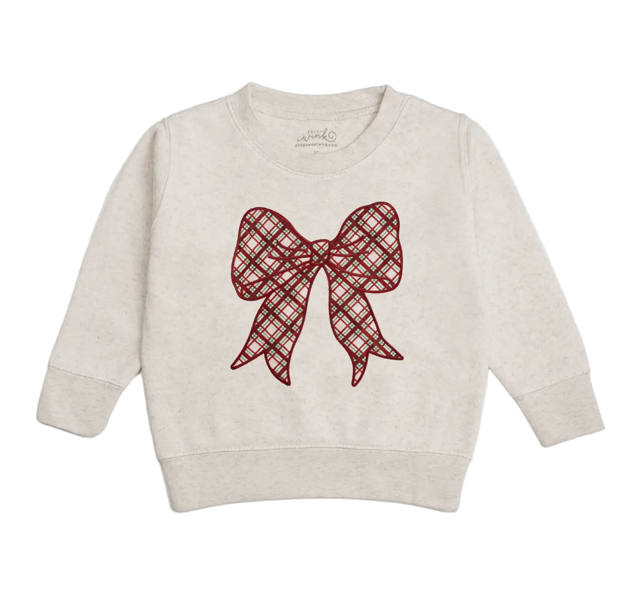 Christmas Plaid Bow Sweatshirt