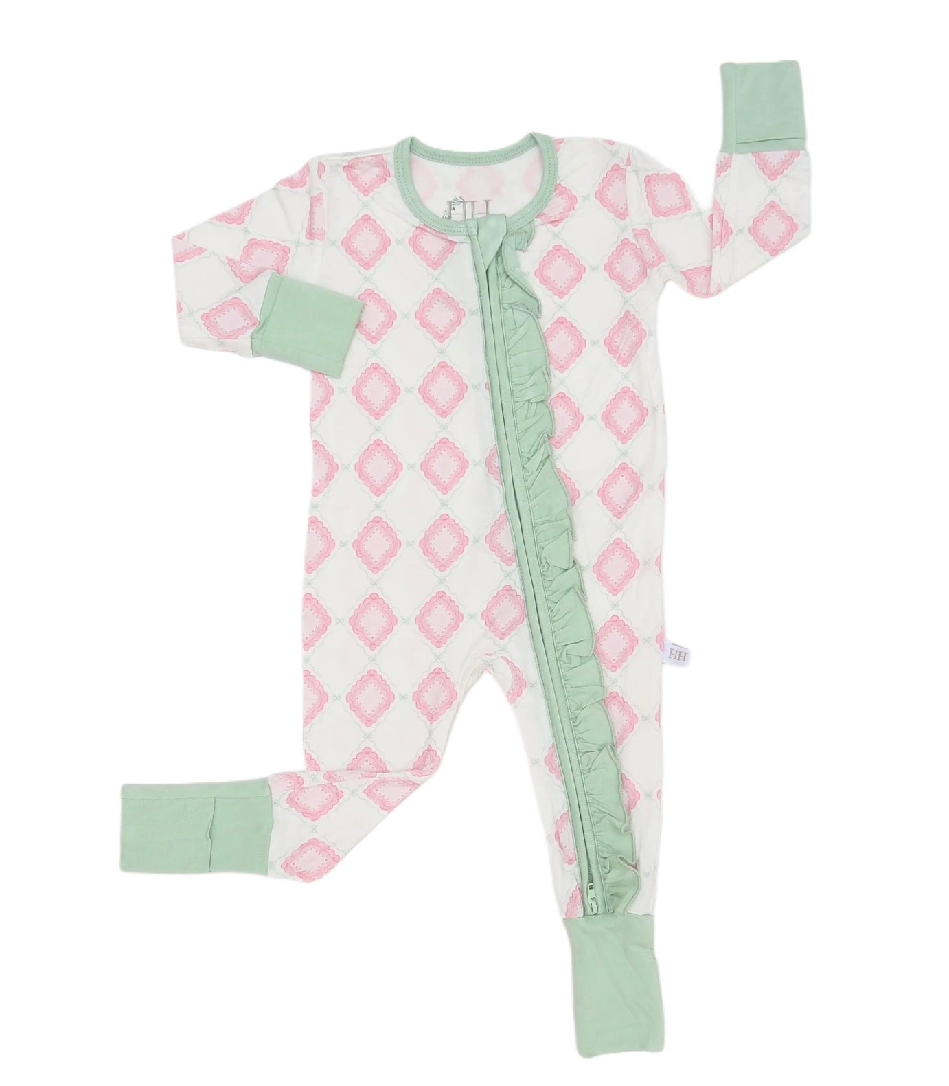 Everleigh Ruffle Double Zipper Romper