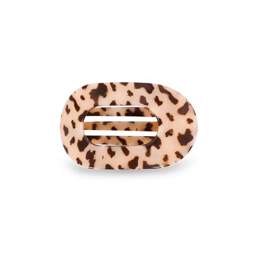 Blonde Tortoise Small Flat Round Hair Clip