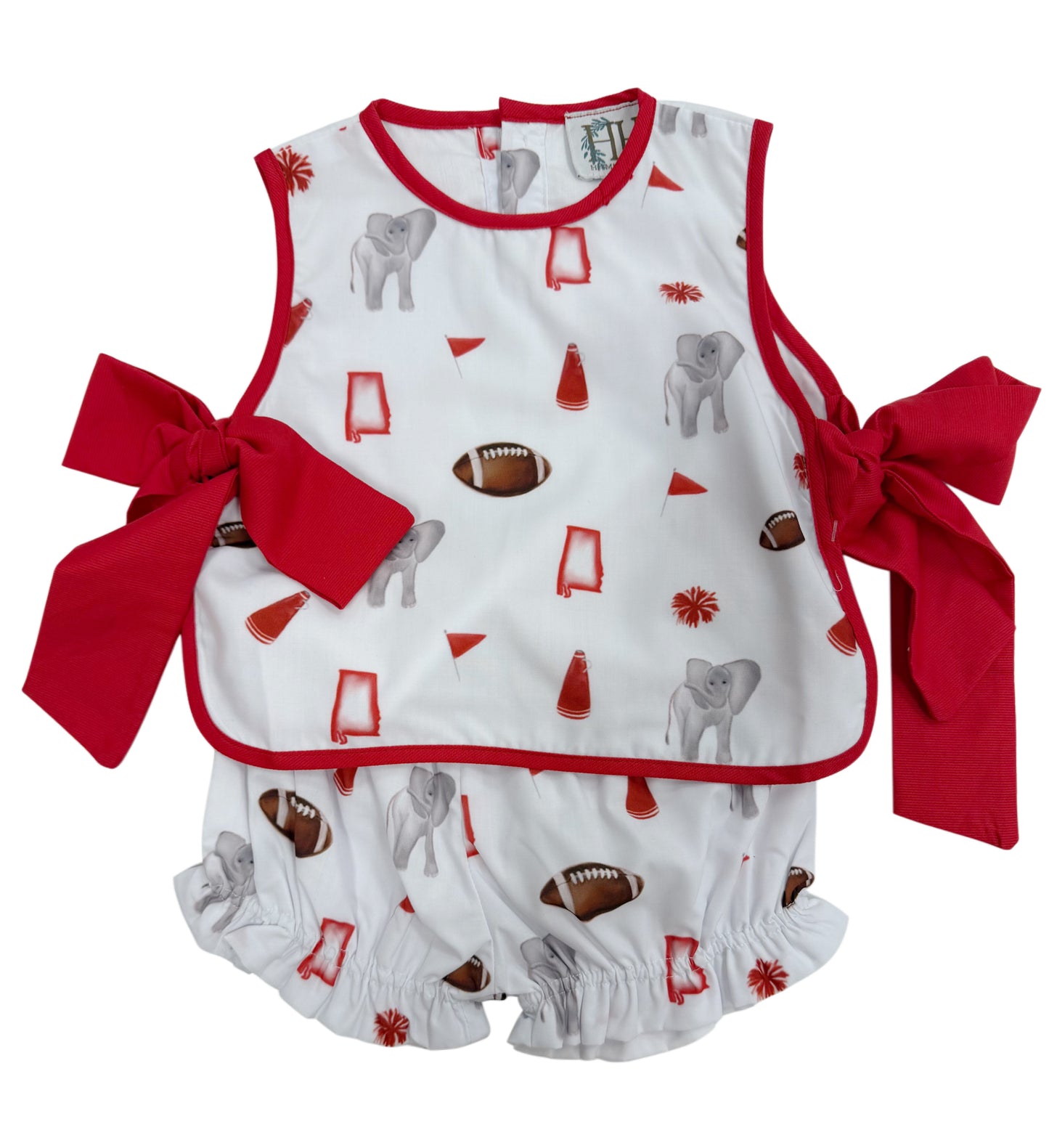 Girls Elephant Tie Bloomer Set