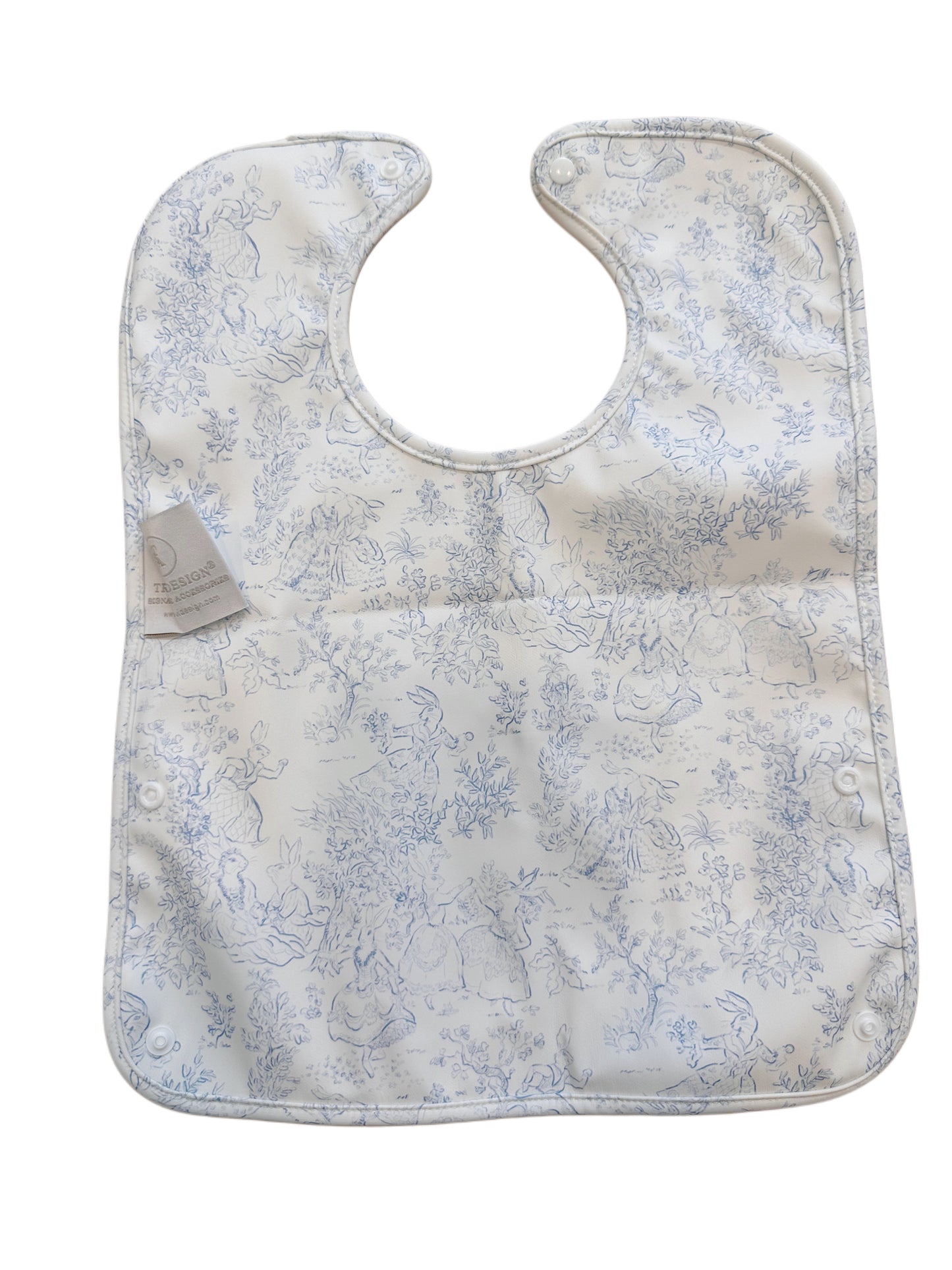 Best Bib-BUNNY TOILE BLUE