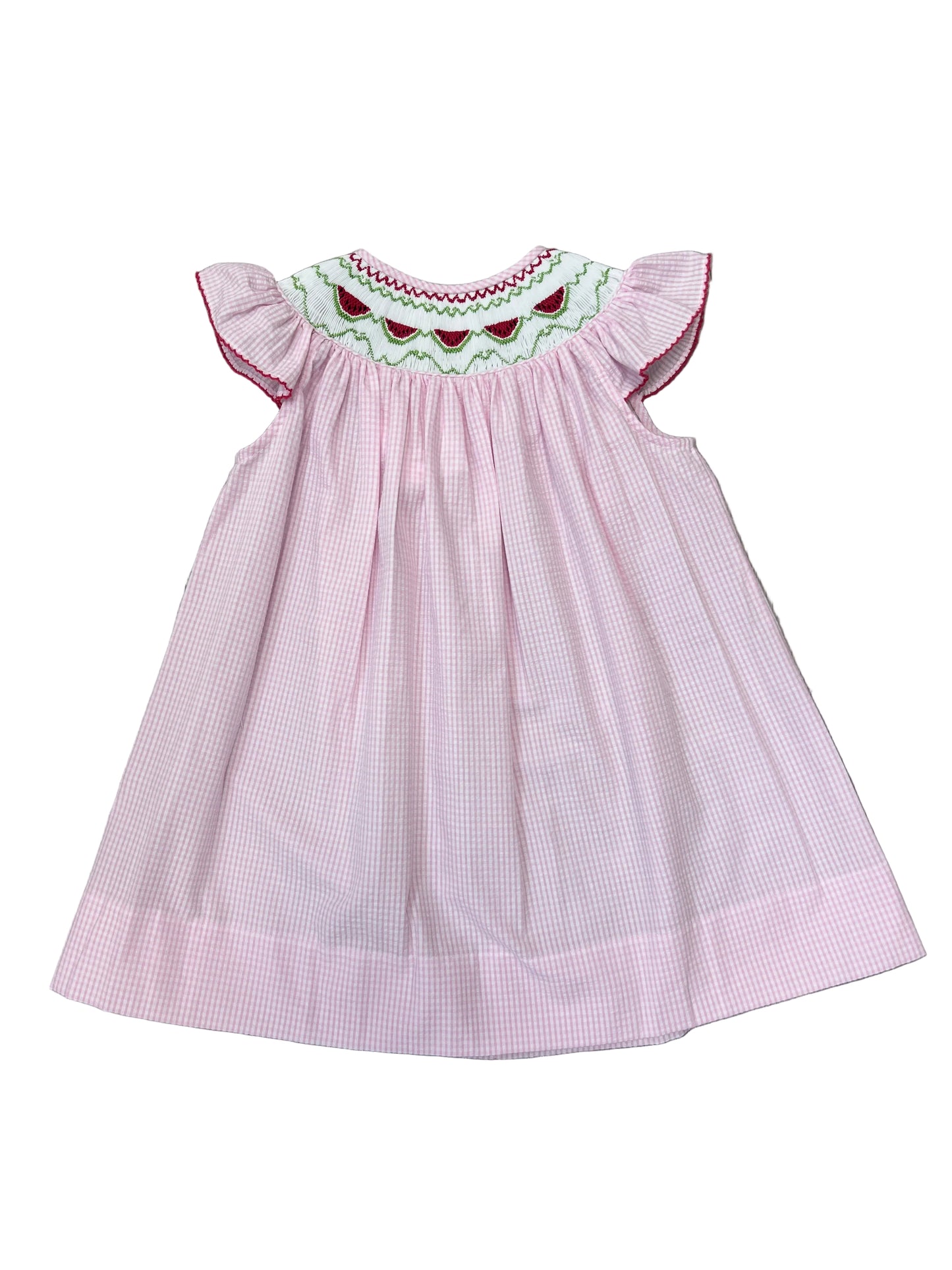 Watermelon Smocked Bishop Dress