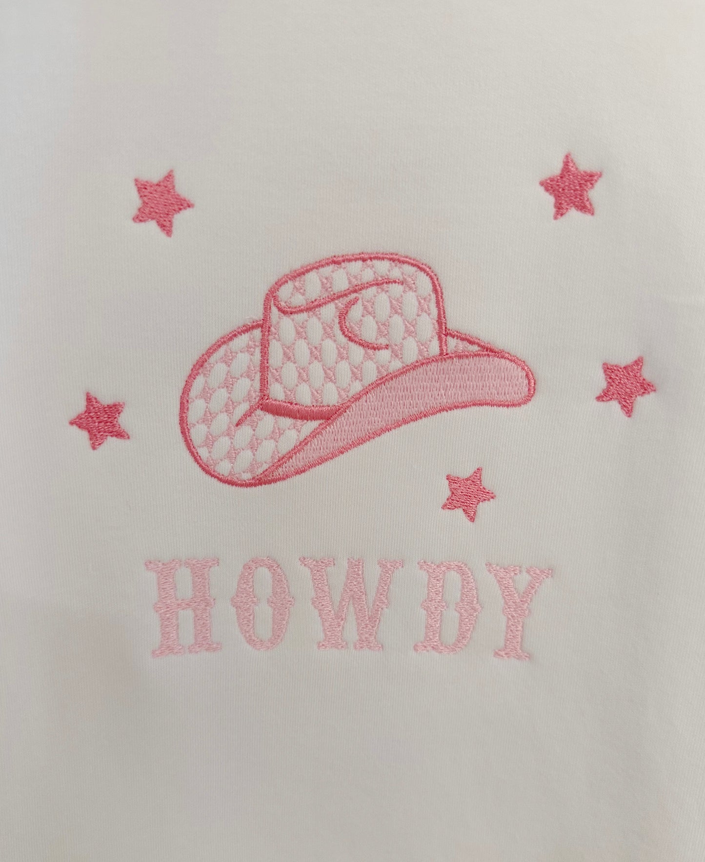 “Howdy” Cowgirl Hat Short Sleeve Ruffle Tee