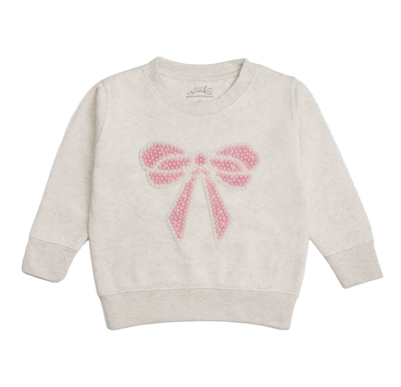 Pearl Bow Patch Sweatshirt