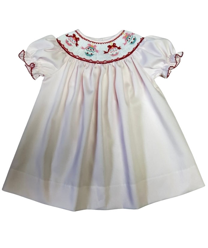 Ornament Bishop Smocked Dress