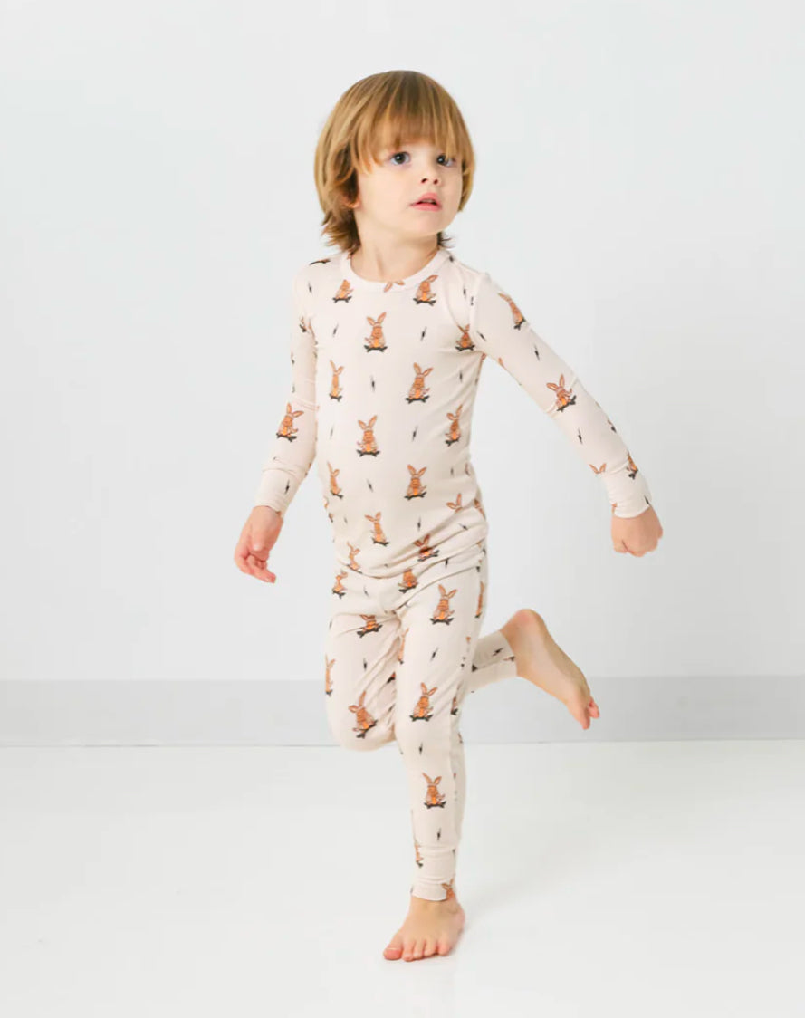 Skater Bunny- Two Piece Pajamas