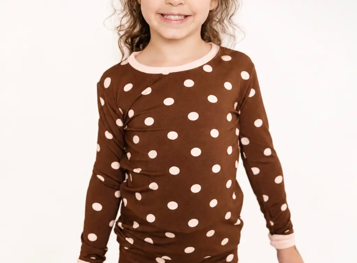 Espresso Polkadot Bamboo Set