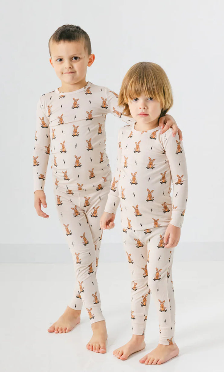 Skater Bunny- Two Piece Pajamas
