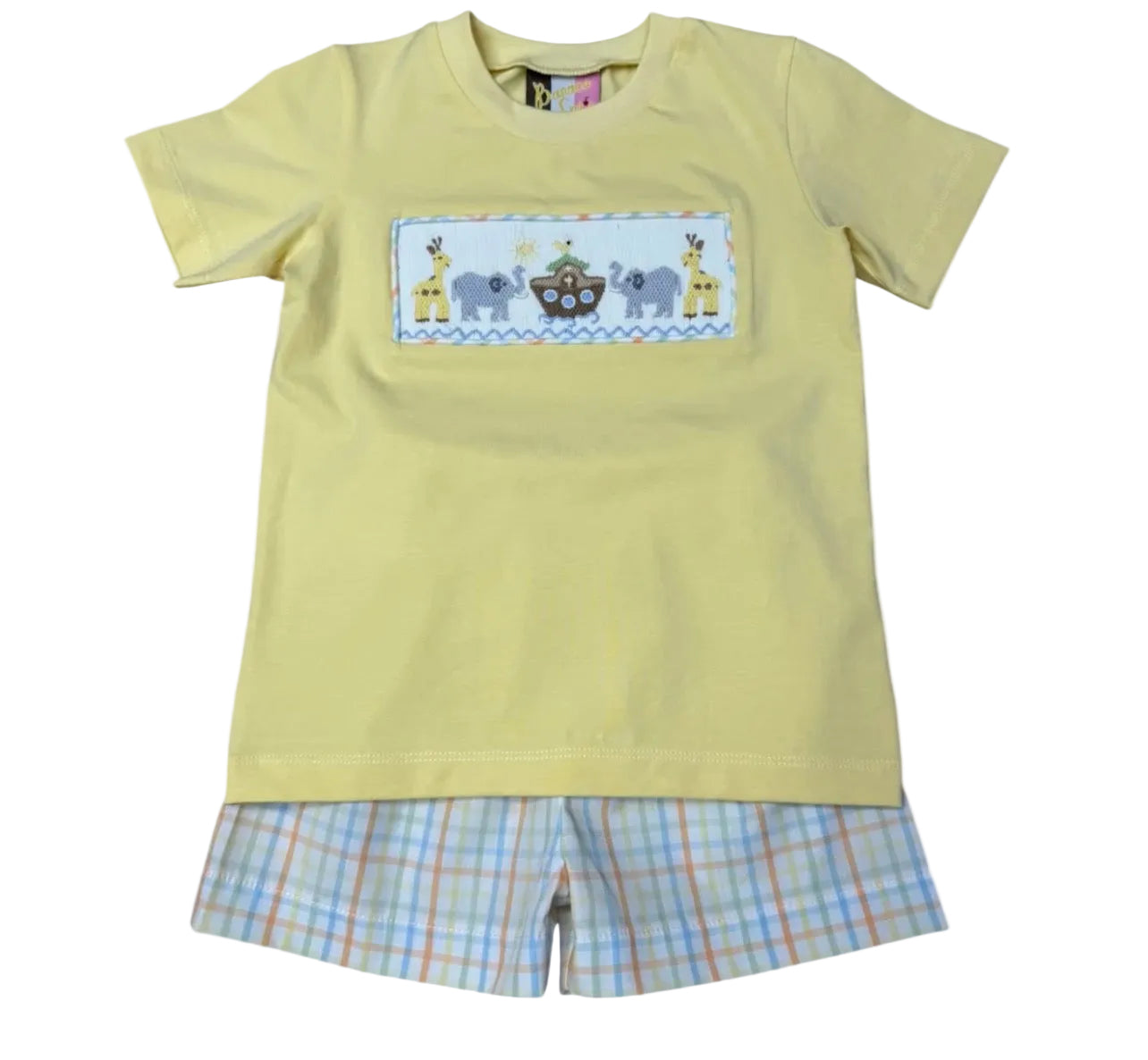 Noah’s Ark Smocked Short Set