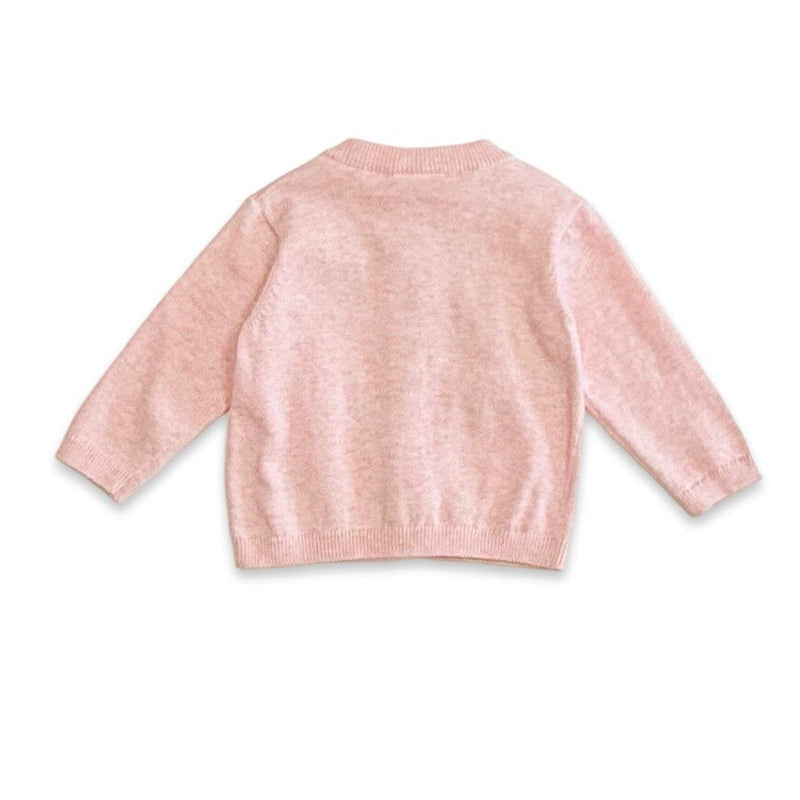 Strawberry Embroidered Knit Baby Cardigan