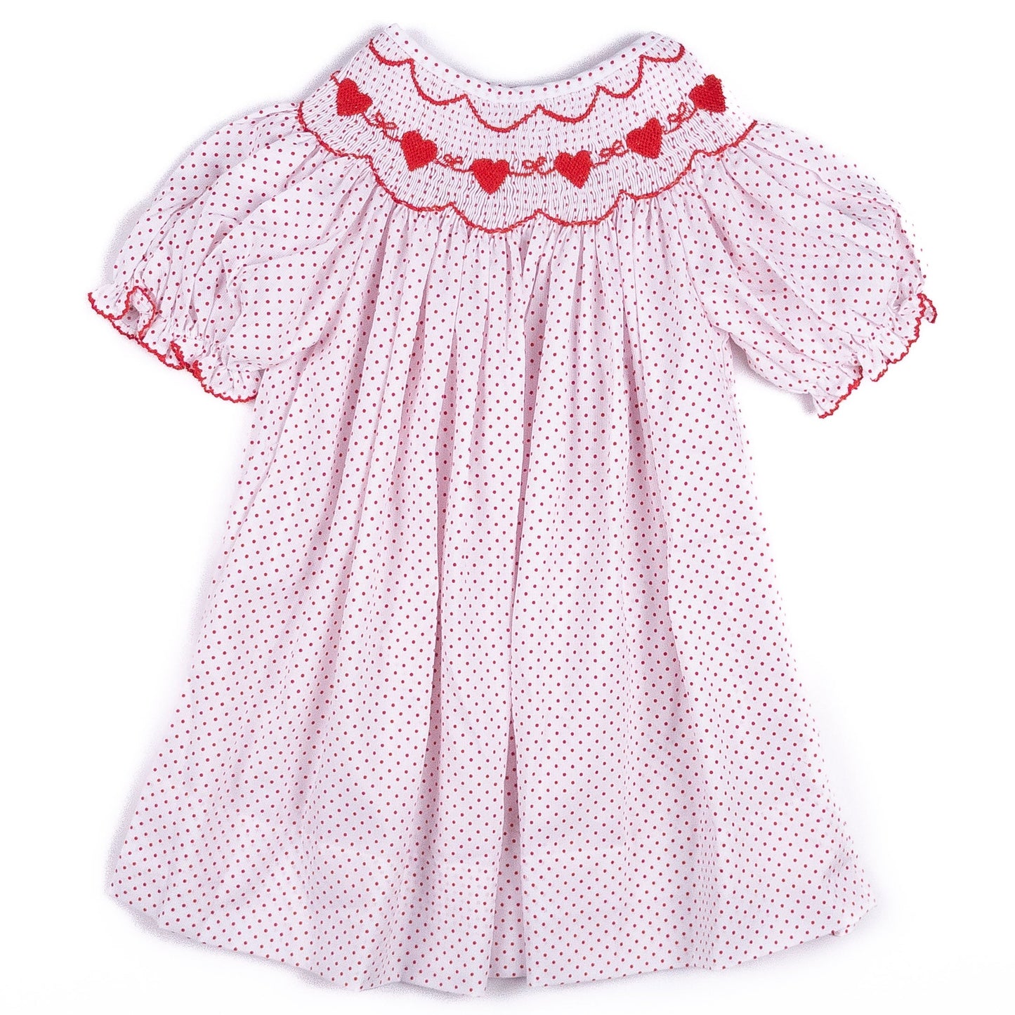 Hearts Red Bitty Dot - Dress