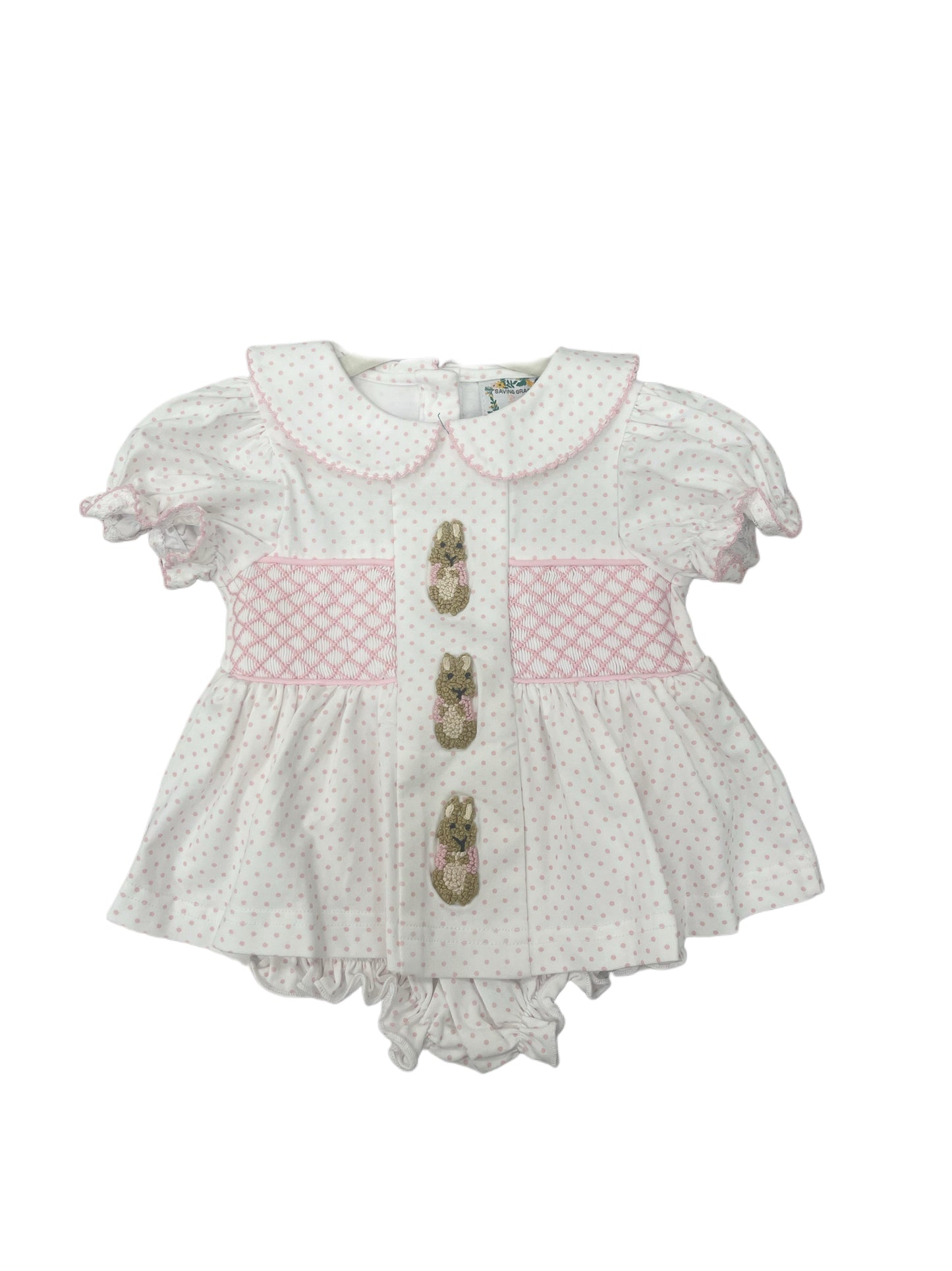 Girls French Knot Cottontail Bubble