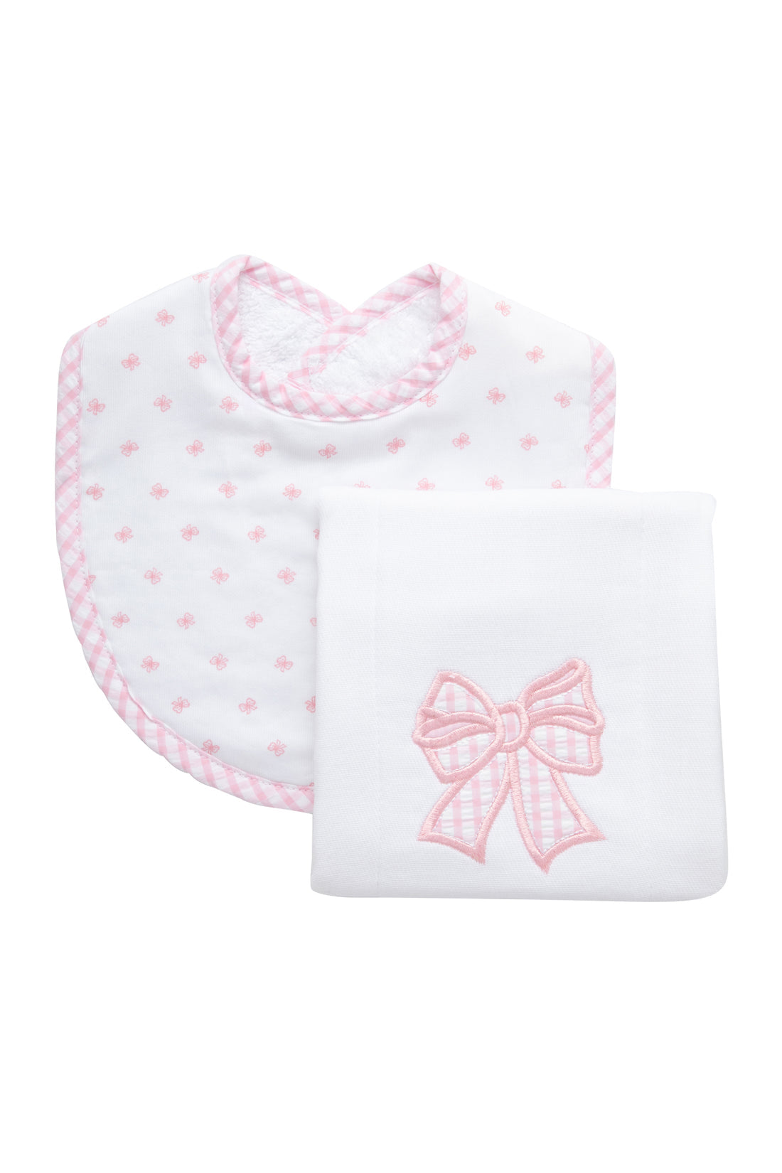 Bow Basic Bib & Burp Cloth Set