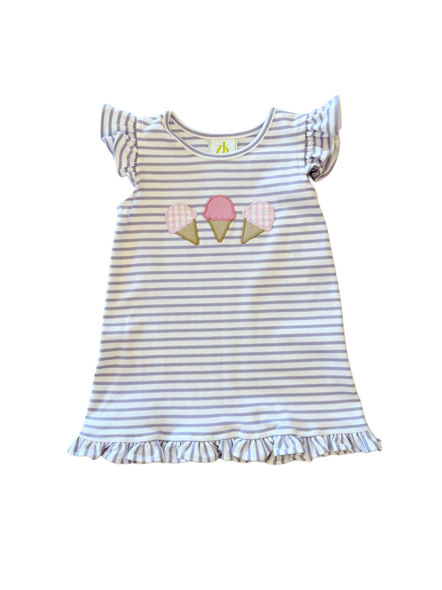 Ice Cream Angel Striped Dress