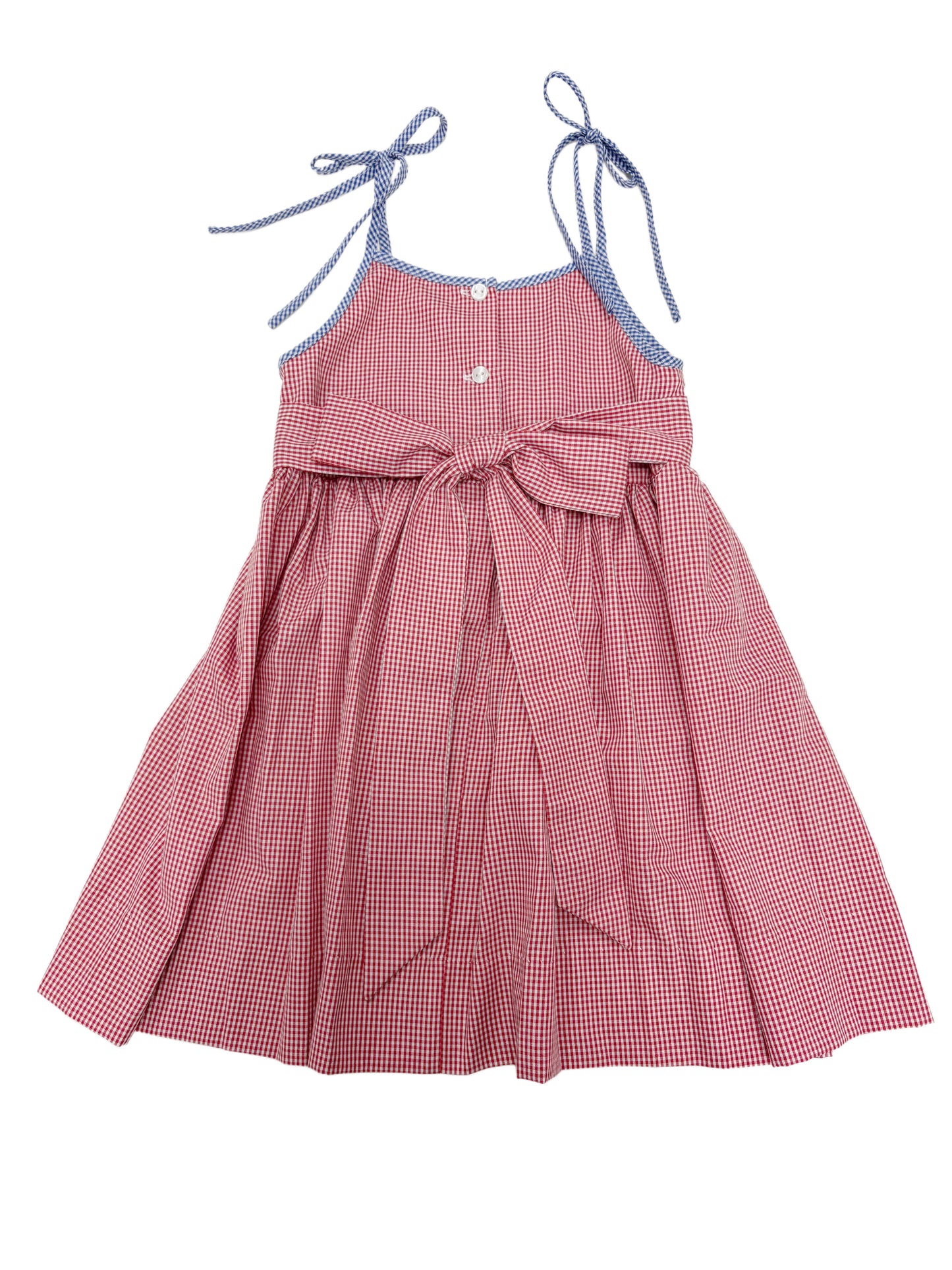 Flag Smocked Strap Dress