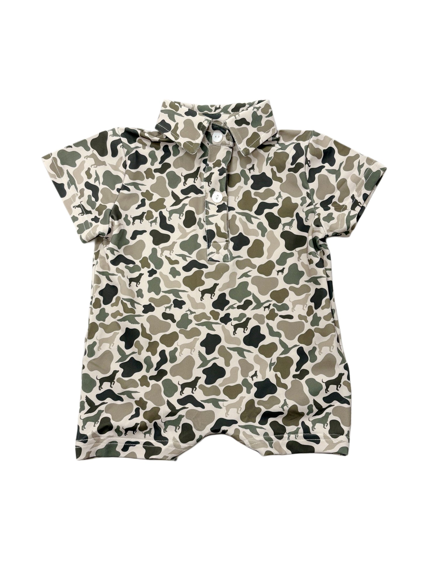 BOYS CAMO COLLARS
POLO ROMPER