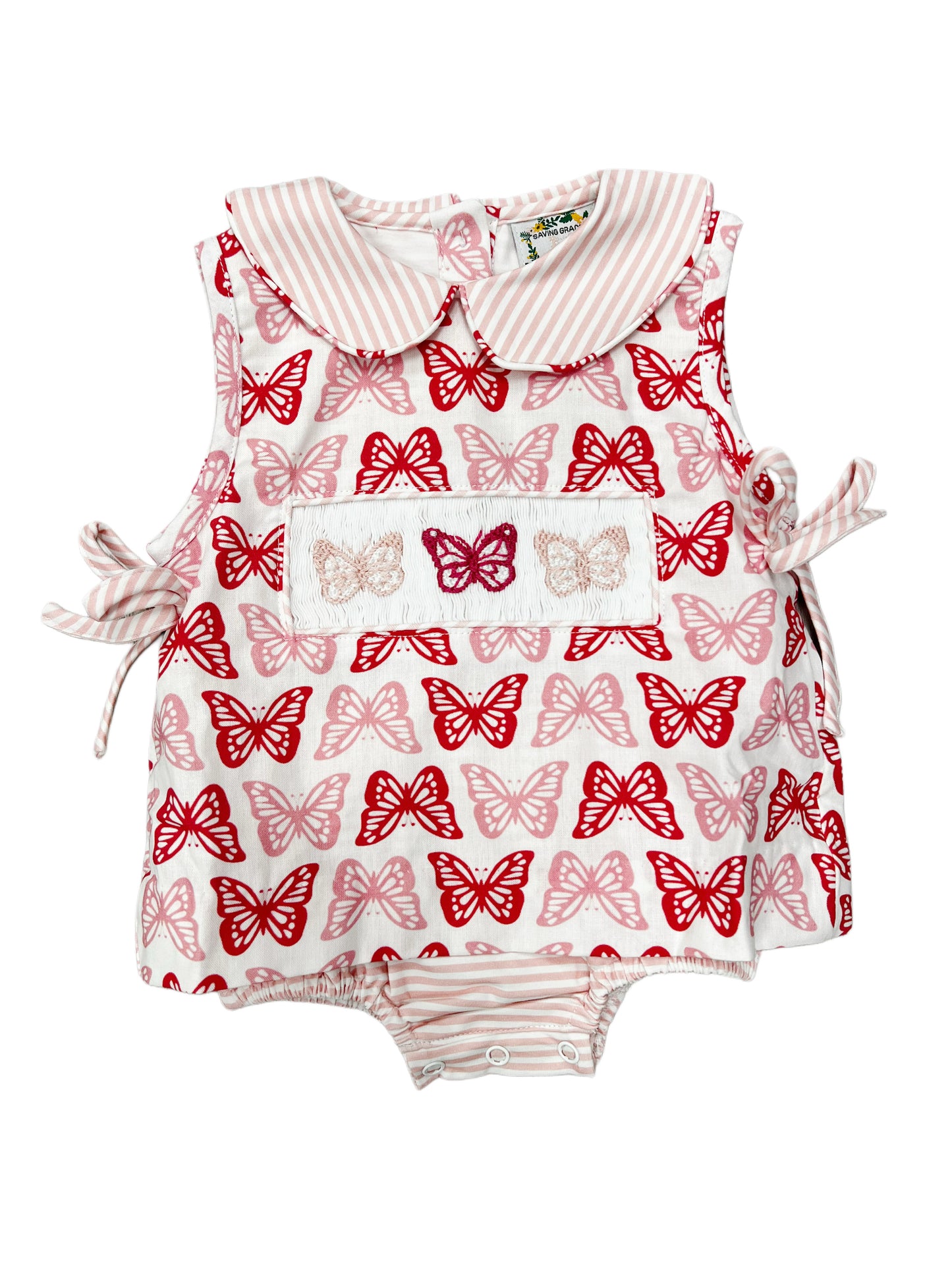Girls Butterfly Bliss Smocked Bubble