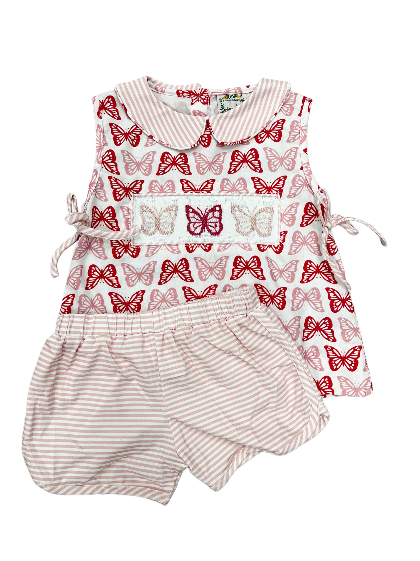 Girls Butterfly Bliss Smocked Short Set