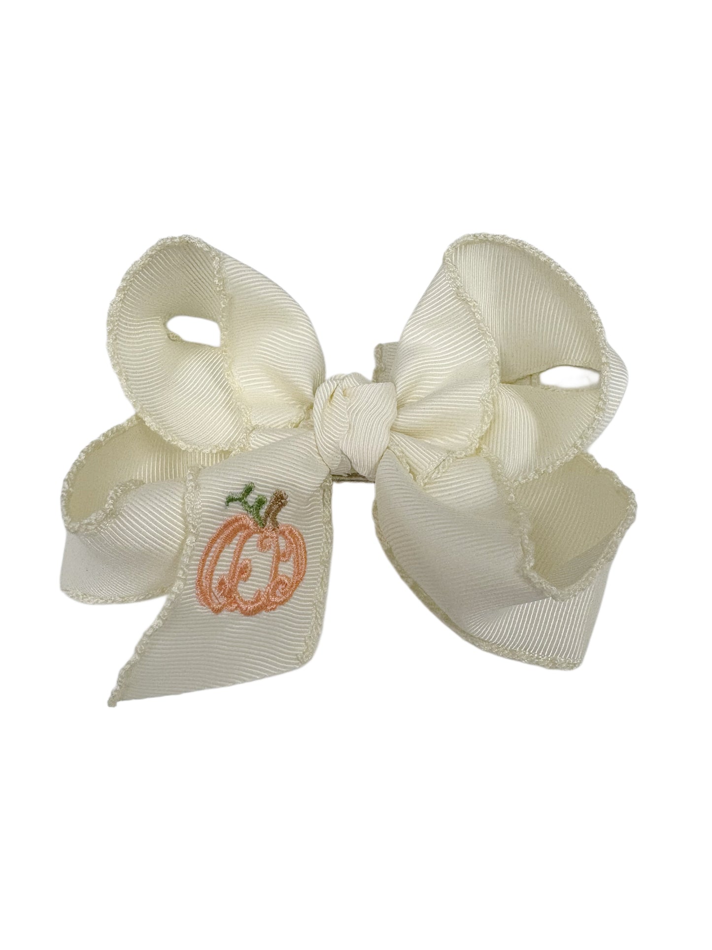 Pumpkin Embroidered Bows