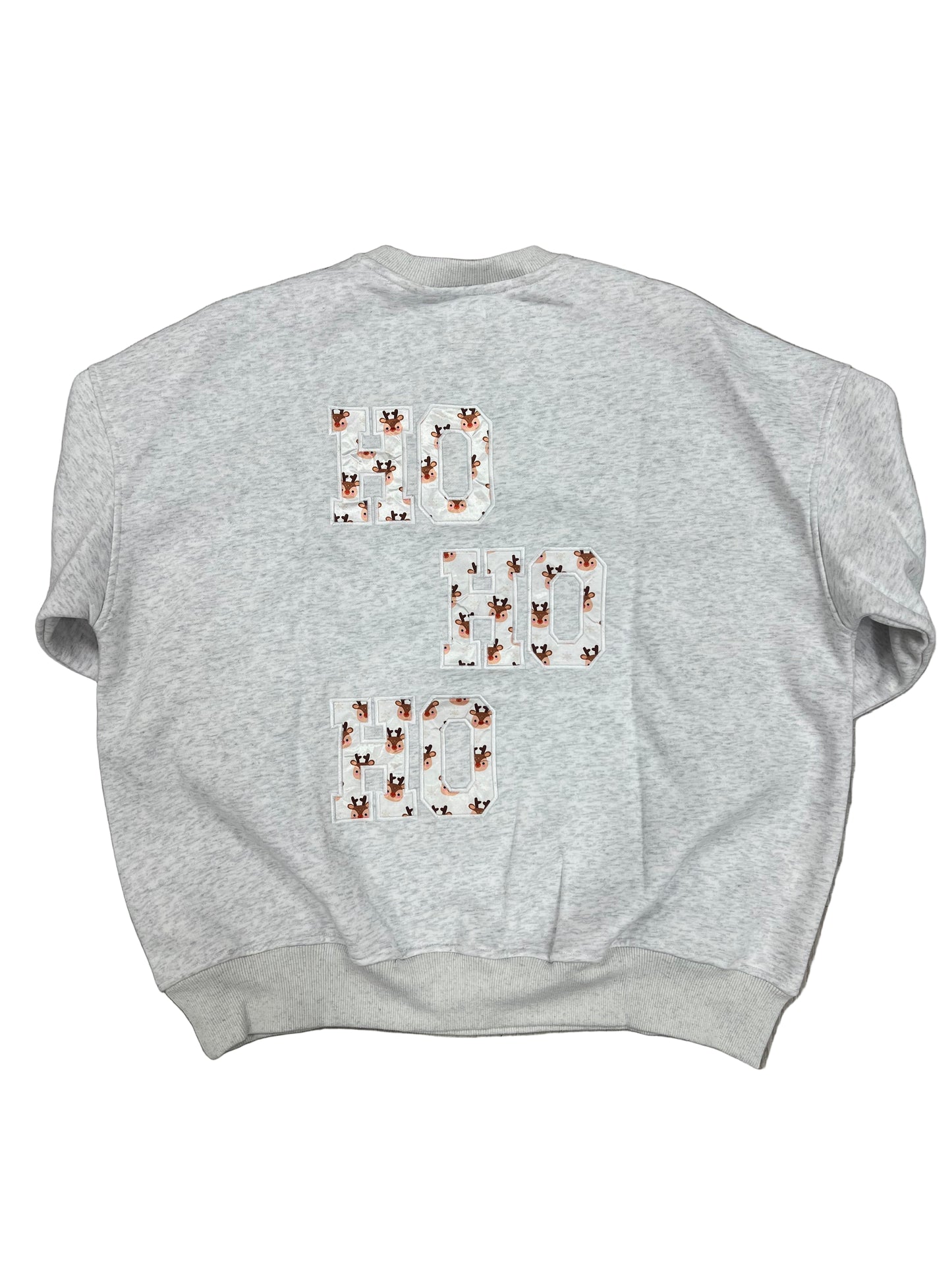 Ho Ho Ho Reindeer Embroidered Sweatshirt
