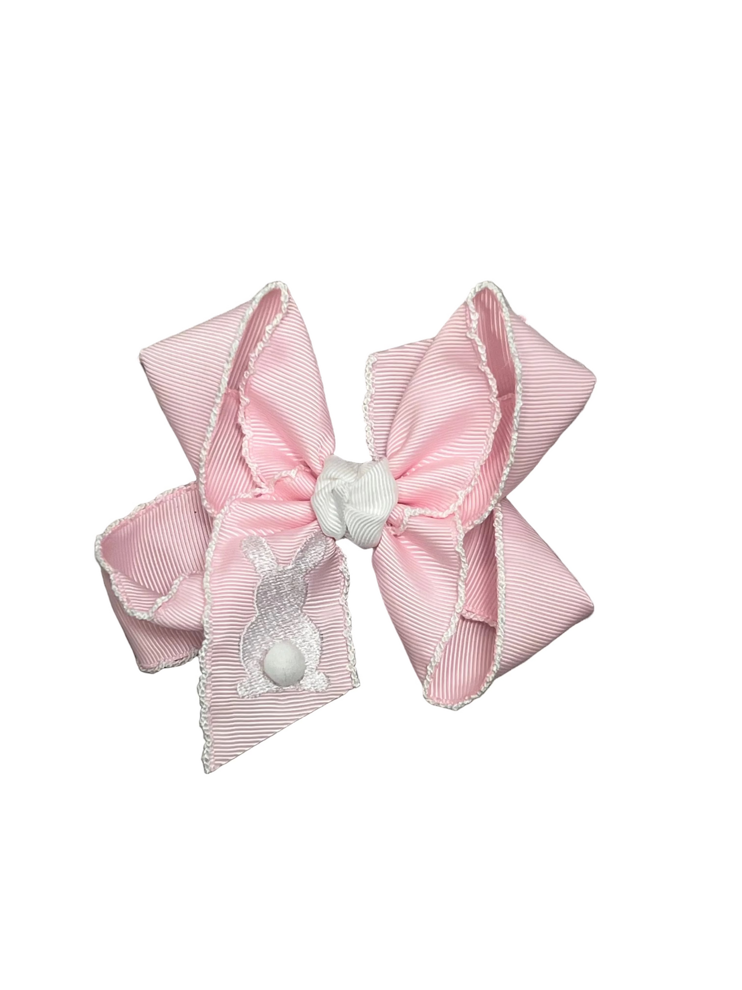 Embroidered Easter Crochet Edge Bow