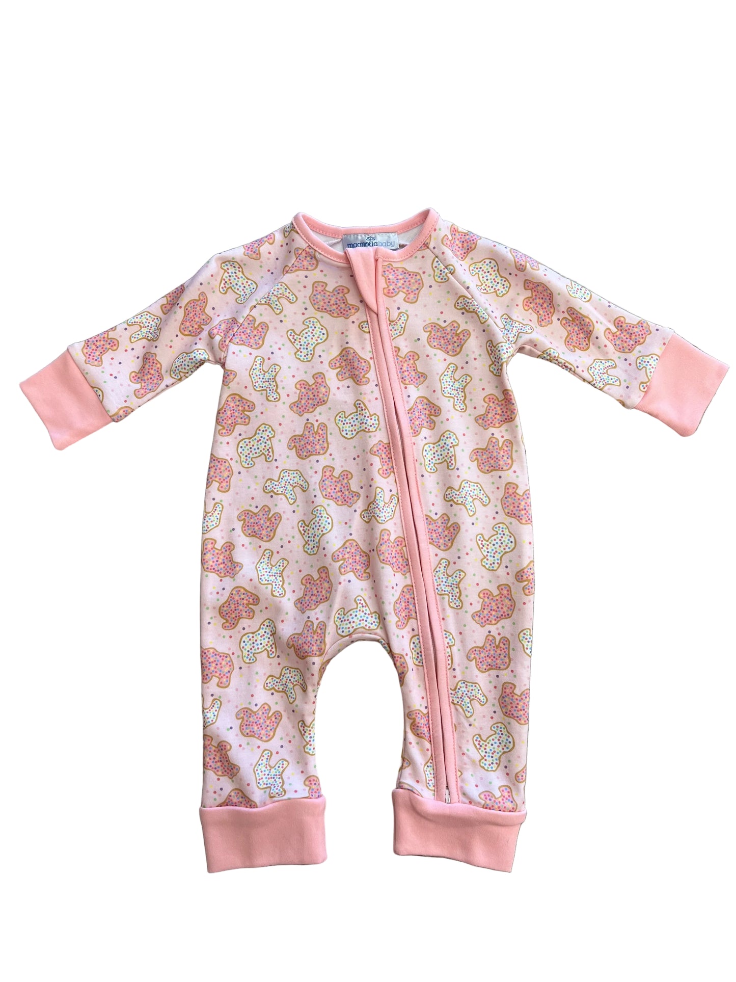 Blue Animal Crackers Zip Playsuit