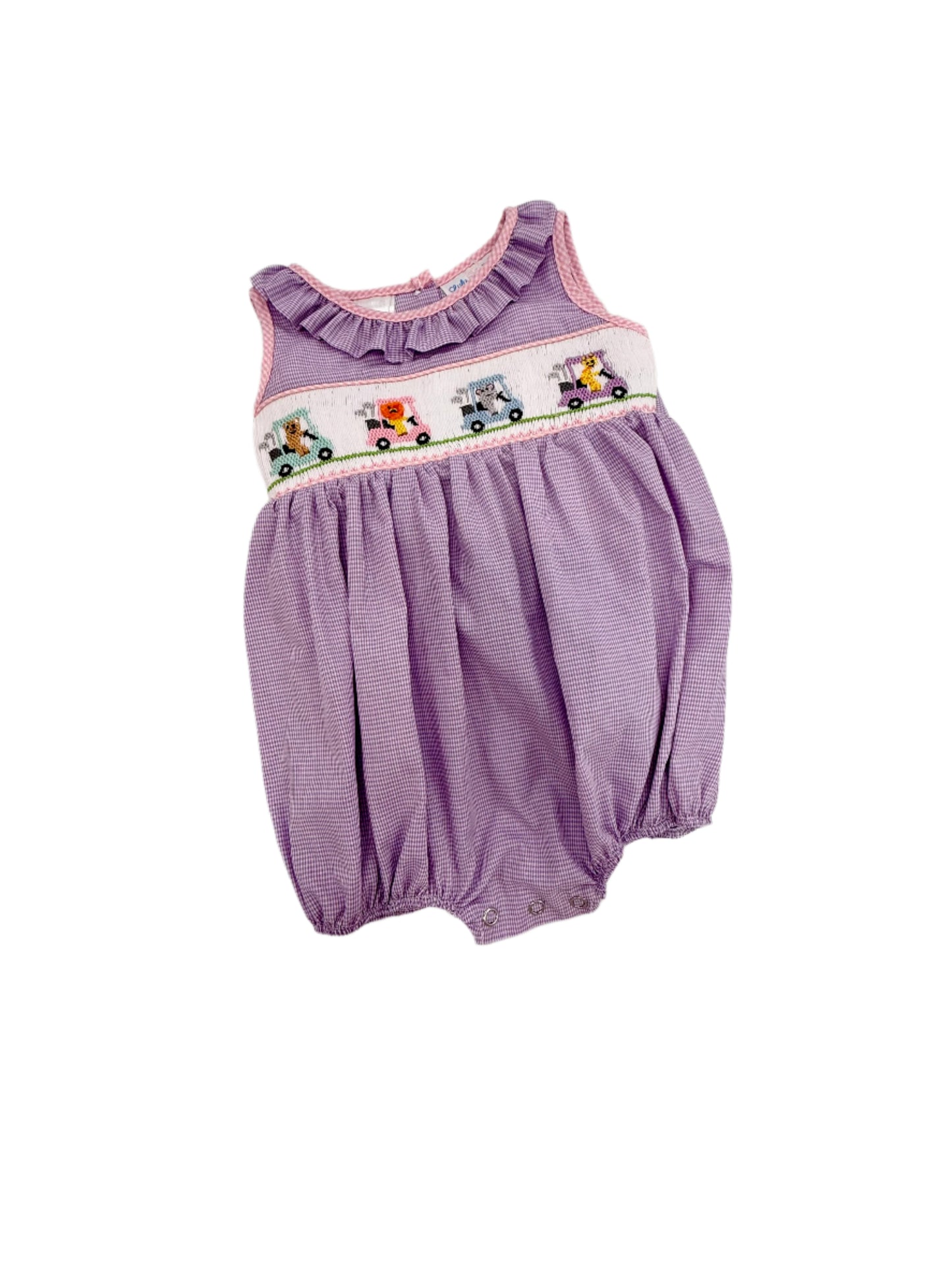 Nellie Golf Cart Smocked Bubble