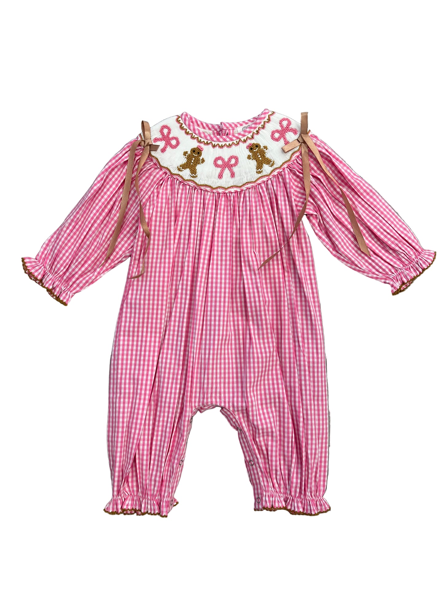 Pink Gingham Gingerbread Jumper