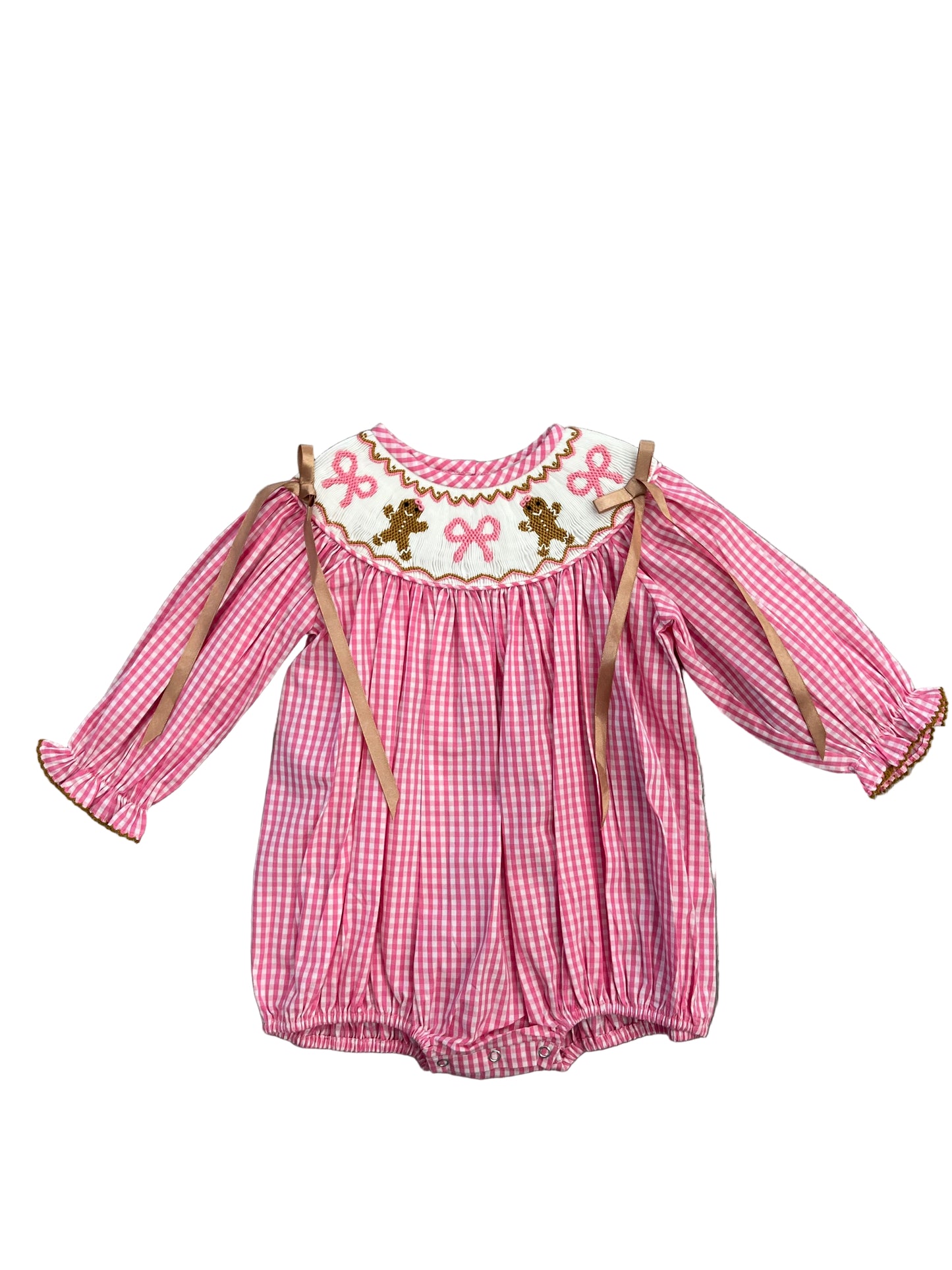 Pink Gingham Gingerbread Bubble