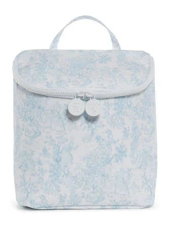 TAKE AWAY INSULATED LUNCH BAG - BUNNY TOILE BLUE