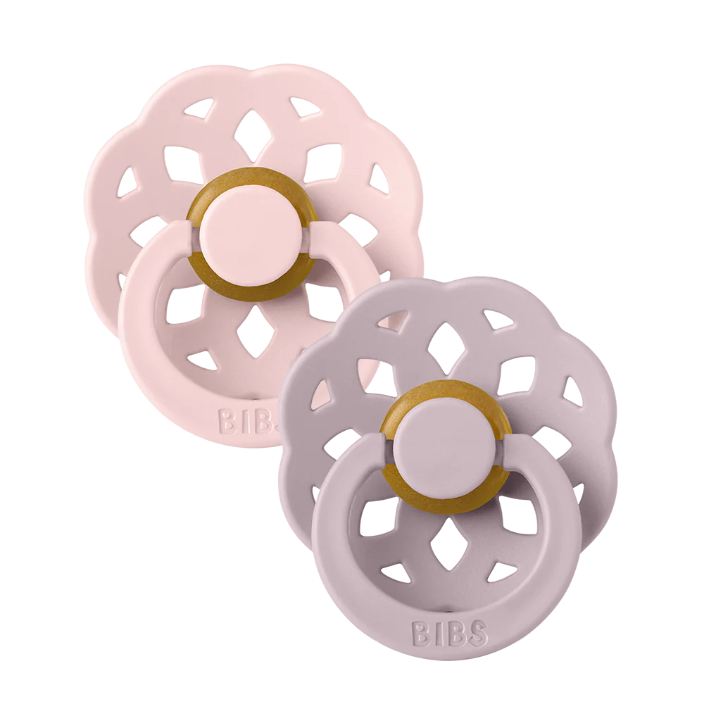 2 Pack Round Pacifier - Blossom/Dusky Lilac