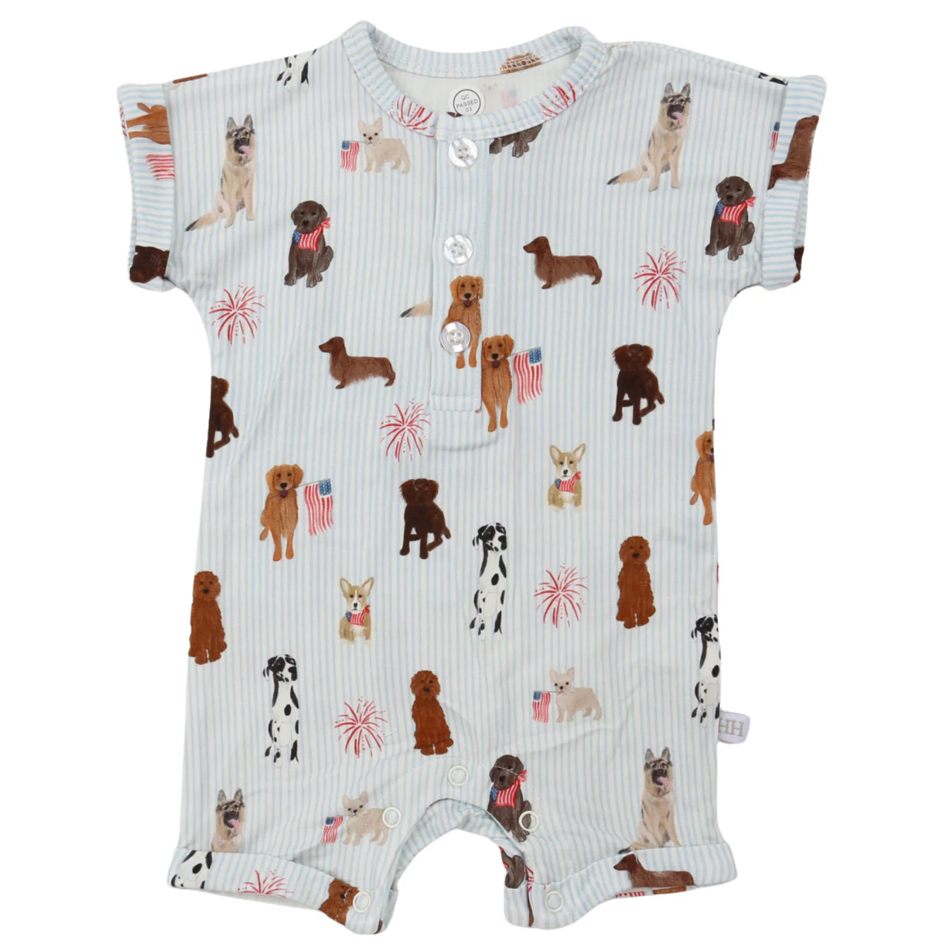 Boys Patriotic Pups Romper