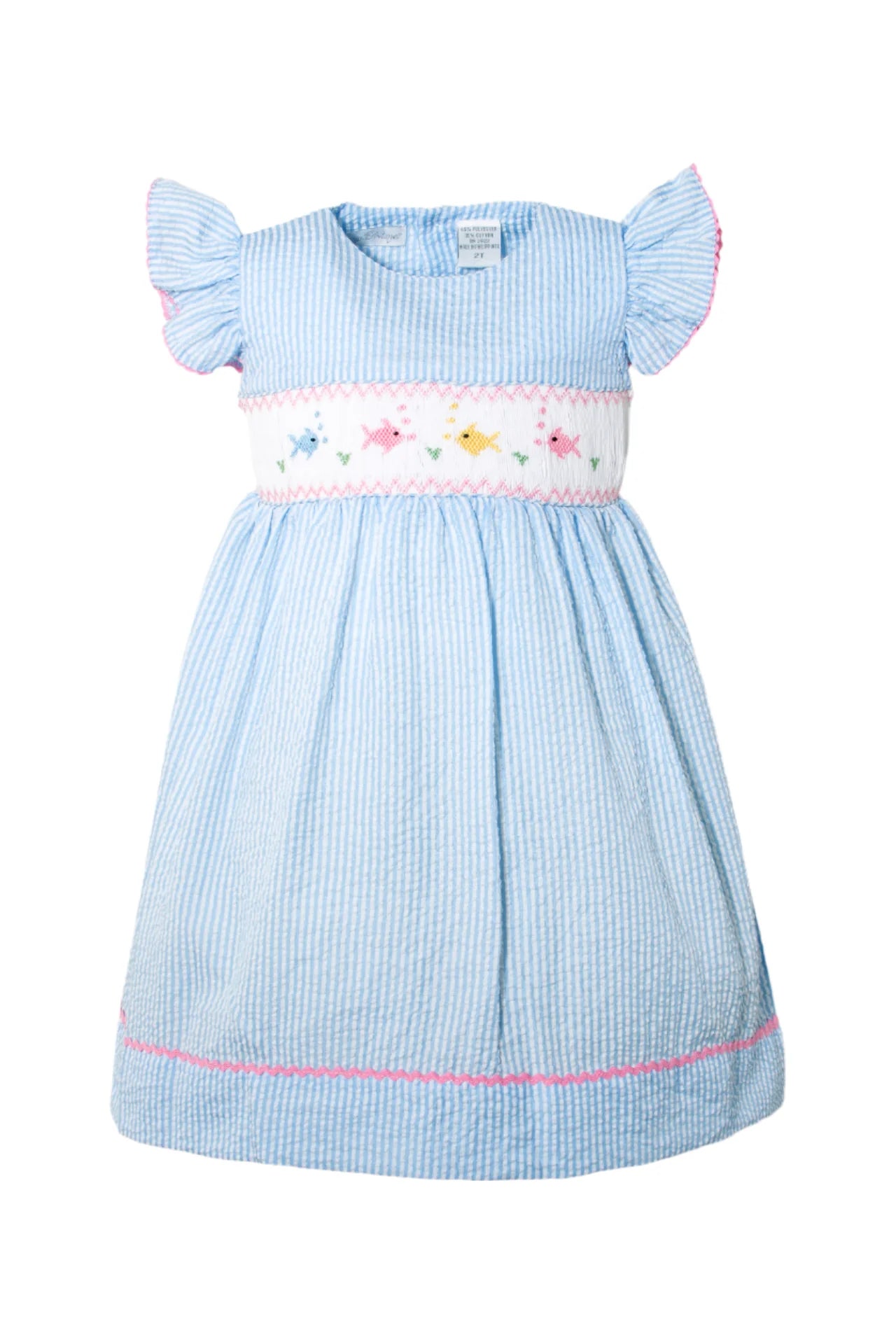Yoke Cut Smocked Fish Dress