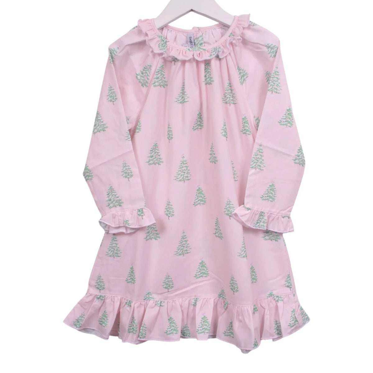 Christmas Tree Print Pink Gown