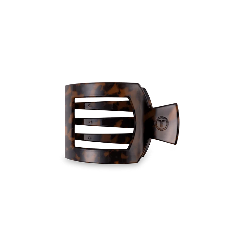 Tortoise Small Flat Square Hair Clip