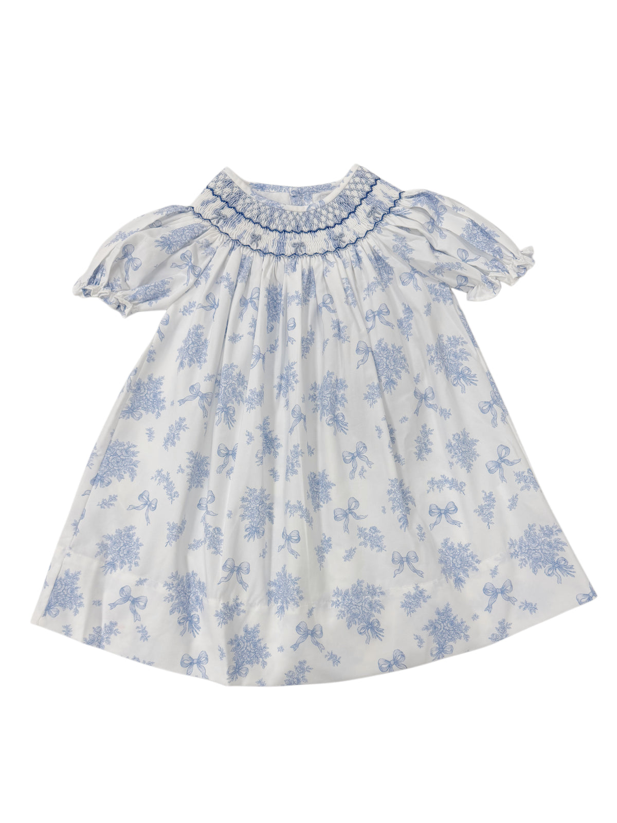 Evelyn Bow Smocked Dress