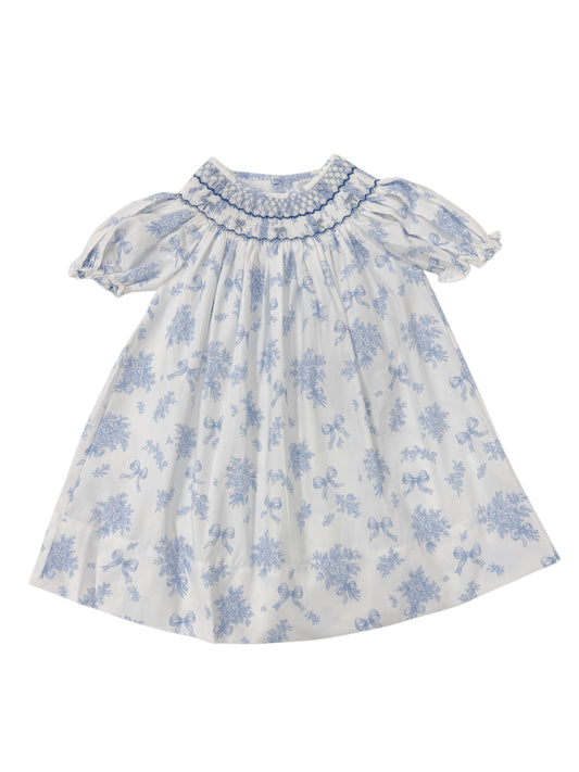Evelyn Bow Smocked Dress