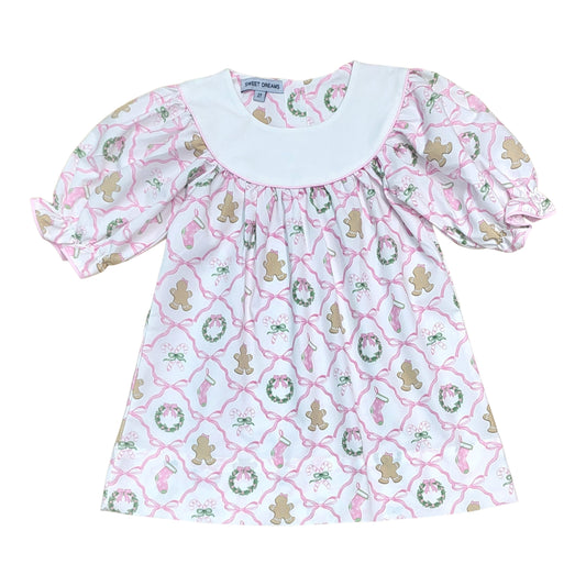 Christmas Bow Trellis Print Dress