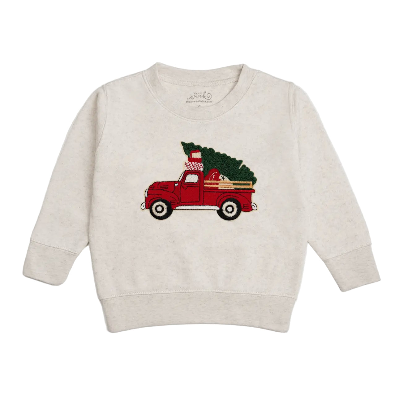 Christmas Truck Patch Sweatshirt