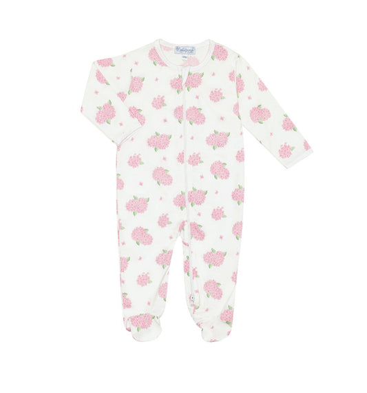 Hydrangeas Zipper Footie
